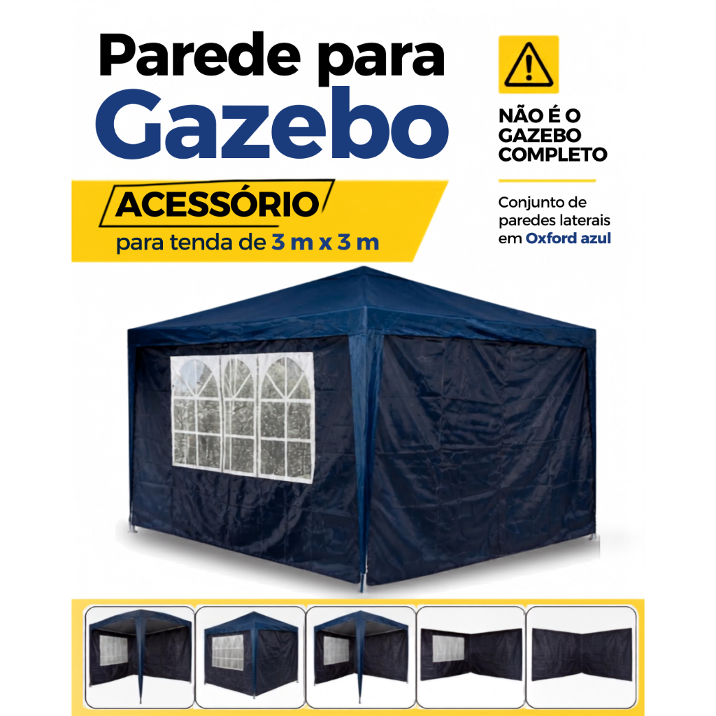 Parede Para Gazebo Tenda Mor 2 Lados Fecha Laterais Acessorio Para Tenda Oferta
