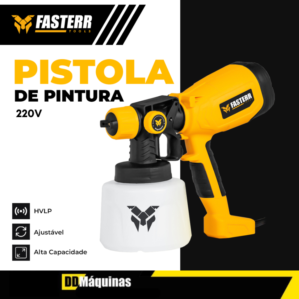 Pistola Elétrica de Pintura FST054 550W 1L 220V - FASTERR