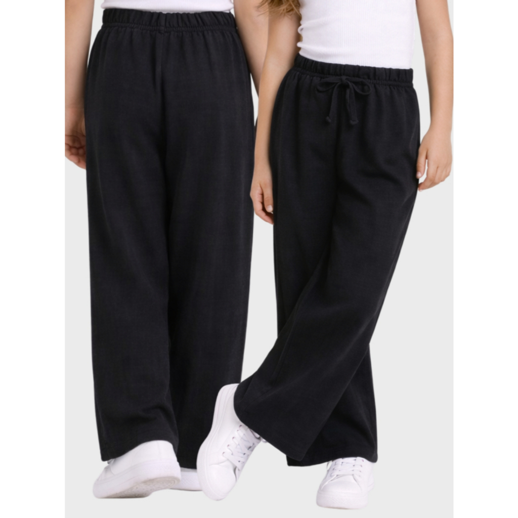 Calça Infantil Feminina Pantalona Soltinha Roupa Menina Princesa Com Elástico na Cintura