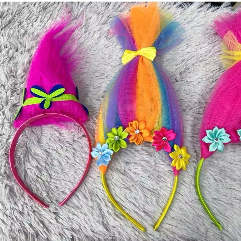 1 Unidade Arco Tiara Trolls Carnaval Acessório Festa Fantasia.Oferta