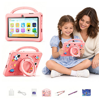 Tablet Infantil 7" HD IPS Wi-Fi Bluetooth 5.0 3500mAh com Capa Antichoque de Silicone Alça e Suporte
