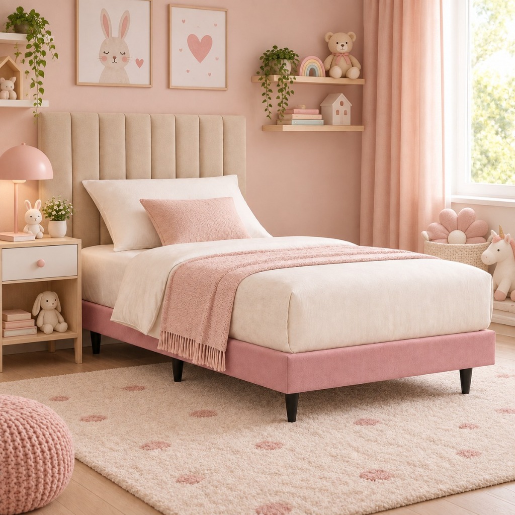 Cama Box Solteiro Bipartida Dobrável 78x188 cm Resistente, Prática e Compacta para Quartos Pequenos