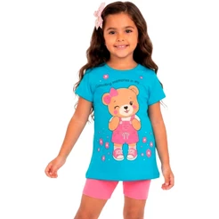 Conjunto Ciclista Infantil Menina Ursinha