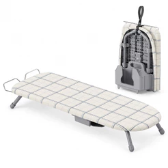 LUMAI Tábua de Passar Roupa Ferro de Mesa Passadeira Oxford Portátil Dobrável com Suporte para Ferro