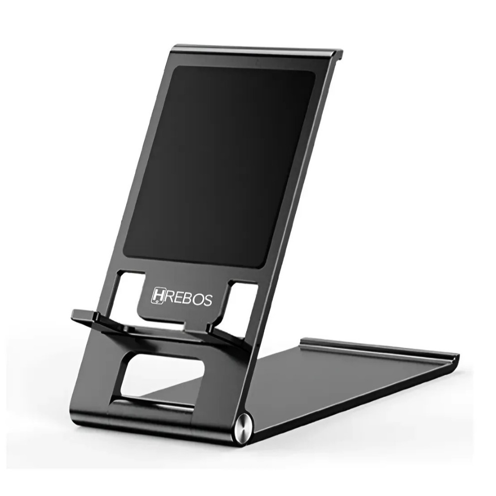 Suporte de Mesa p/ Celular Ajustável de Alumínio Dobrável Portátil Metal Firme Universal Resistente