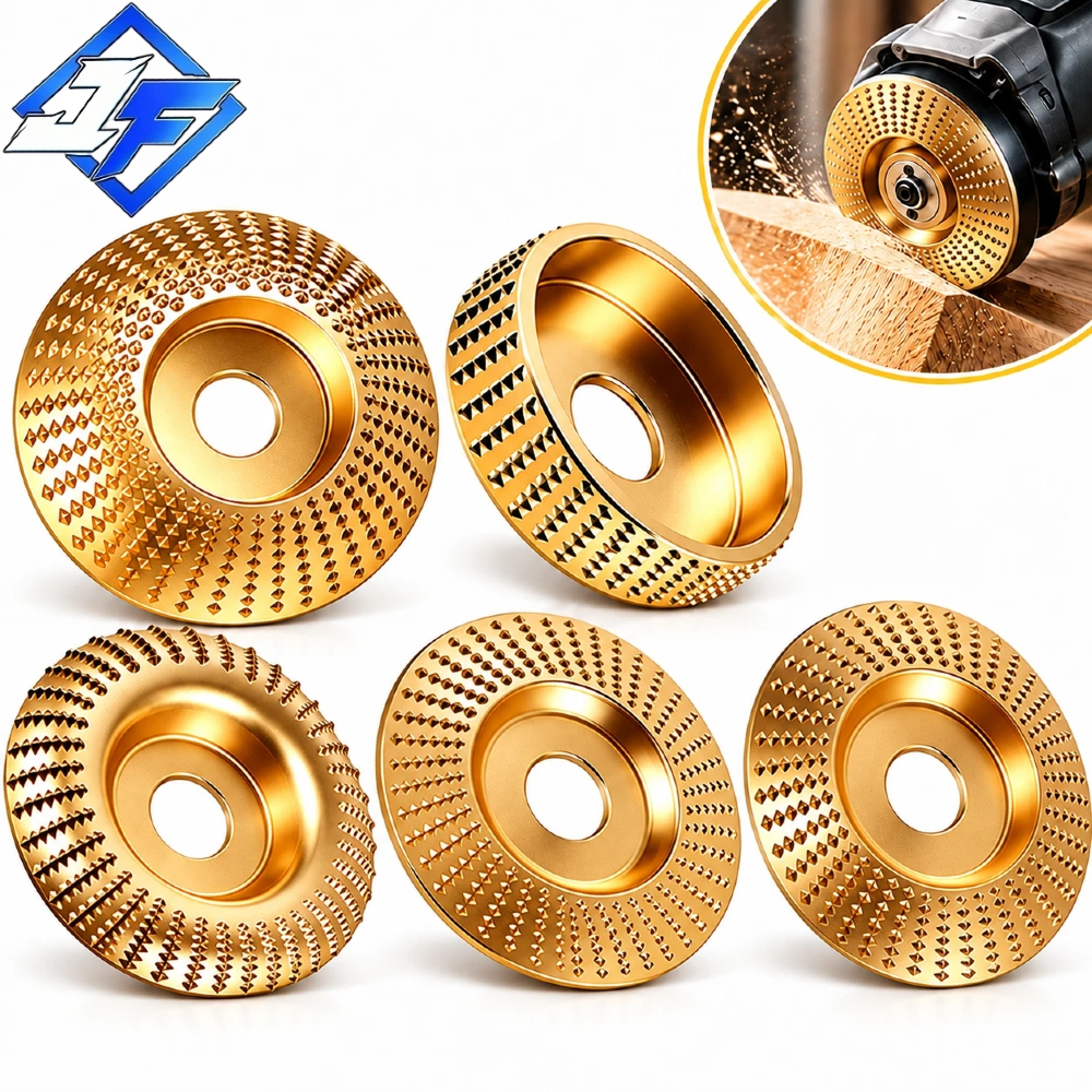 Kit 4/5 Peças Discos de Desbaste e Escultura para Madeira 100mm 4" para Esmerilhadeira
