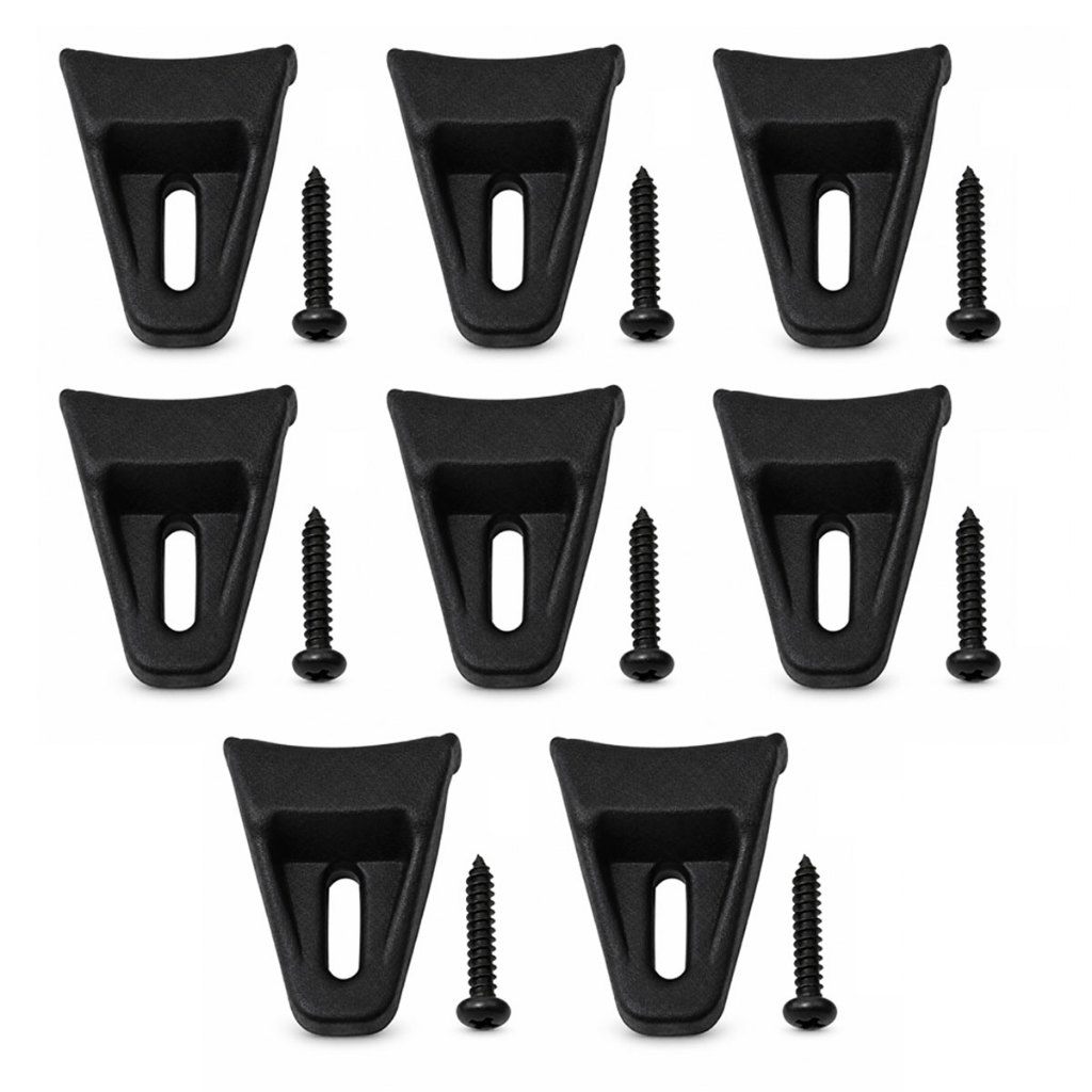 Kit 8 Garras com Parafusos para Fixação de Tela de Alto-Falante 8 a 18 Polegadas