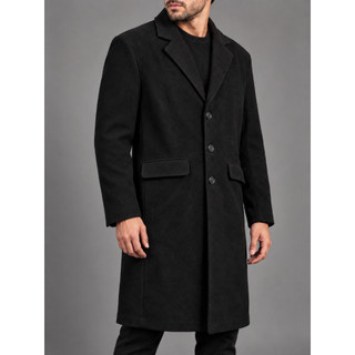 Sobretudo Masculino Trench Coat Elegante e Estiloso com Bolsos frontais