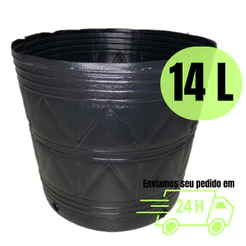 Kit Vasos 14 litros flexível para plantas flores