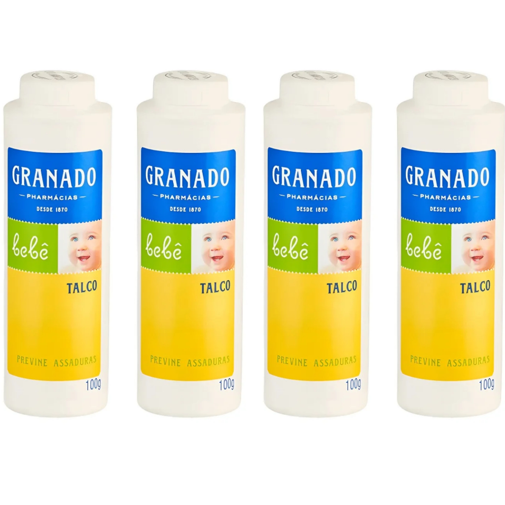 Kit 4 Talco Infantil Em Pó Granado Bebê 100g Cada