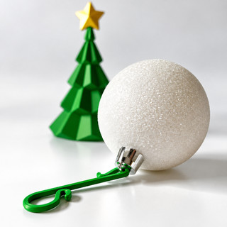 Gancho para Bolinha de Natal 3D | Suporte para Enfeites de Árvore | Acessório para Decoração Natalina