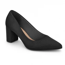 Scarpin Feminino Salto Bloco Beira Rio Trabalho Escritório Social Clássico Boa Aderência Original