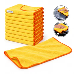Kit 10 Flanelas Pano Toalha Microfibra 40x60 350gsm Autoamerica Secagem Limpeza Polimento Automotivo