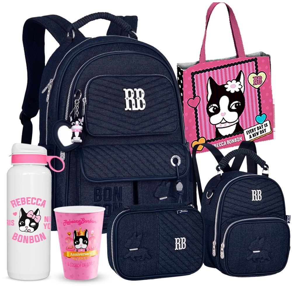 Kit Mochila Estojo Lancheira Oficial Meninas Adolescente Rebecca Bonbon Lançamento