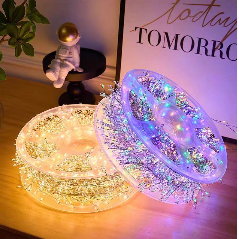 Cordão De Luz Pisca Pisca LED Fio Cobre 10M/20M 300/600 Leds À Prova D'água Decoração Árvore Natal Ano Novo Estrelas