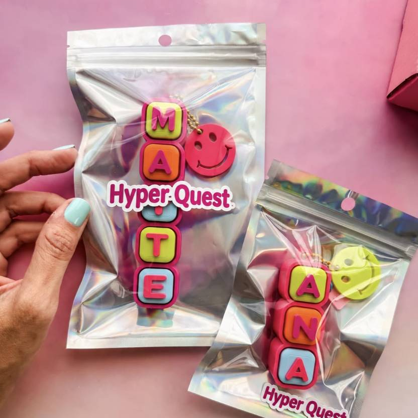 Chaveiro Antiestresse Personalizado com Nome | Fidget Clicker com Teclas Clicáveis – Kits 1, 2, 4, 6 — imagem 2 de 2