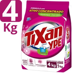 Lava Roupas Em Pó Concentrado Maciez Sachê 4kg Tixan Ypê