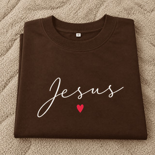 Camiseta T-Shirt Oversized Jesus Cristã Confortável Algodão Qualidade Premium Estampada Moda Básica