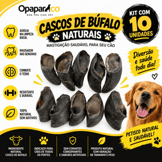 Mordedor Natural Artesanal Casco de Búfalo Opaparico - 10un