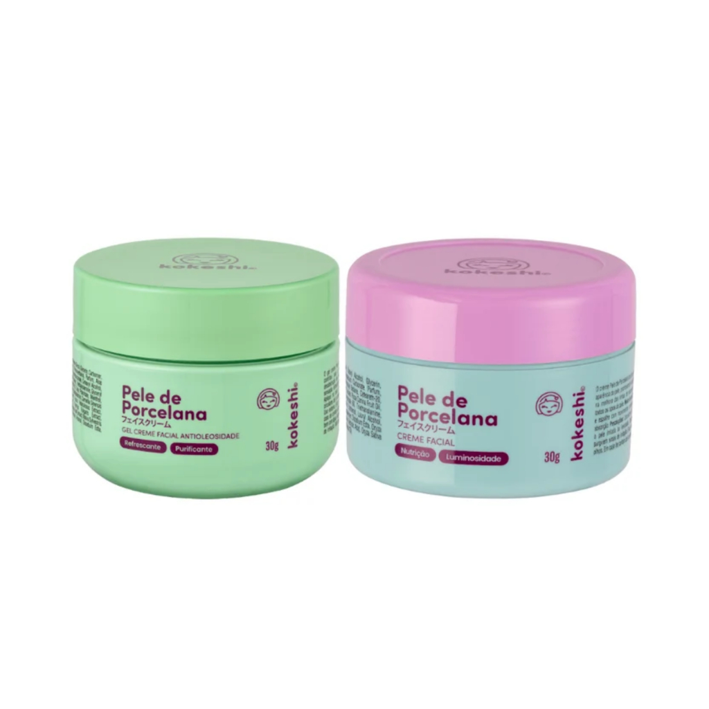 Kit Pele de porcelana e Pele de porcelana Antioleosidade Kokeshi