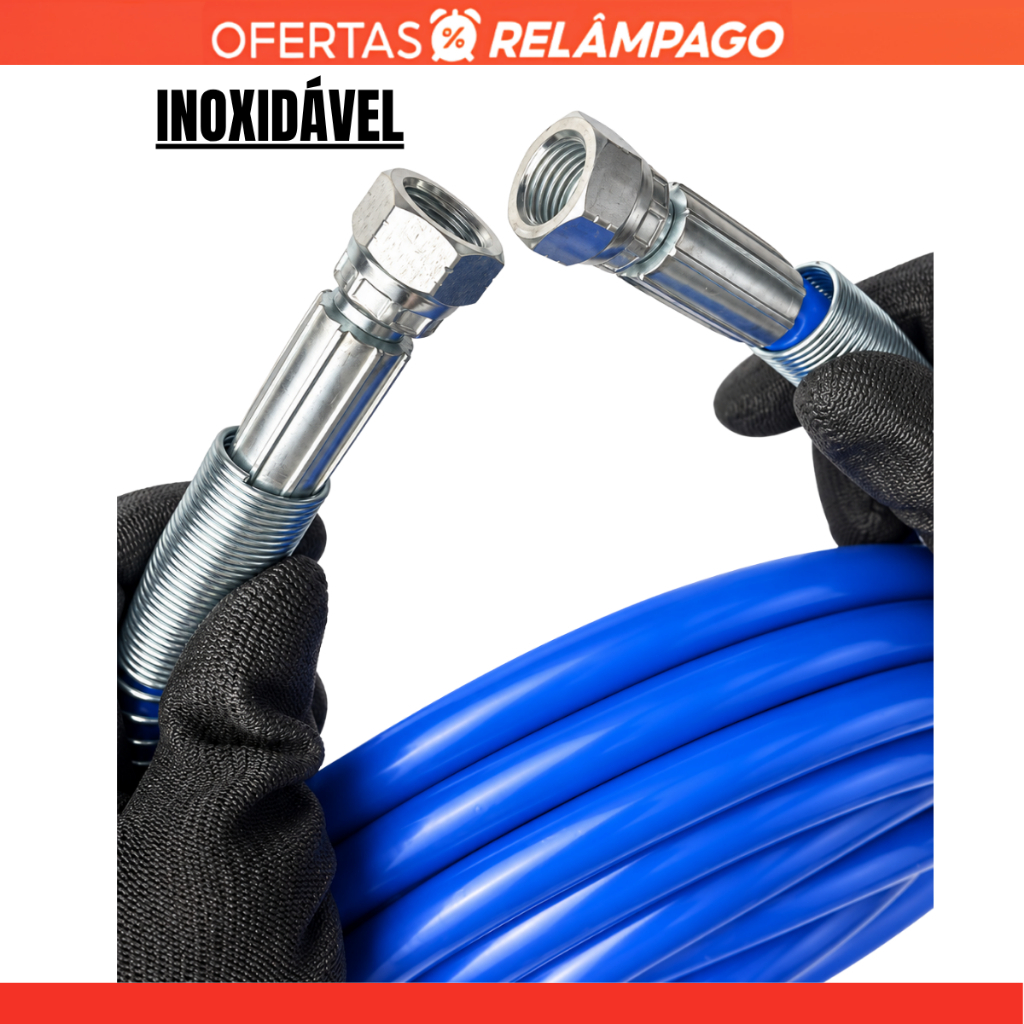 Mangueira Airless De Alta Pressão 30 Metros 1/4 3300psi Pintura Universal Vonder Lynus Menegotti — imagem 2 de 2