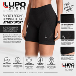 Short Legging Feminino Lupo Attack Sport