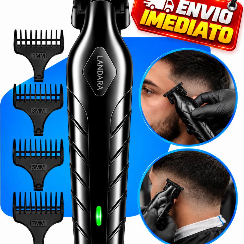 Maquina De Cortar Cabelo E Acabamento Barba Profissional Zero Gap Motor Potente Silenciosa Sem Fio
