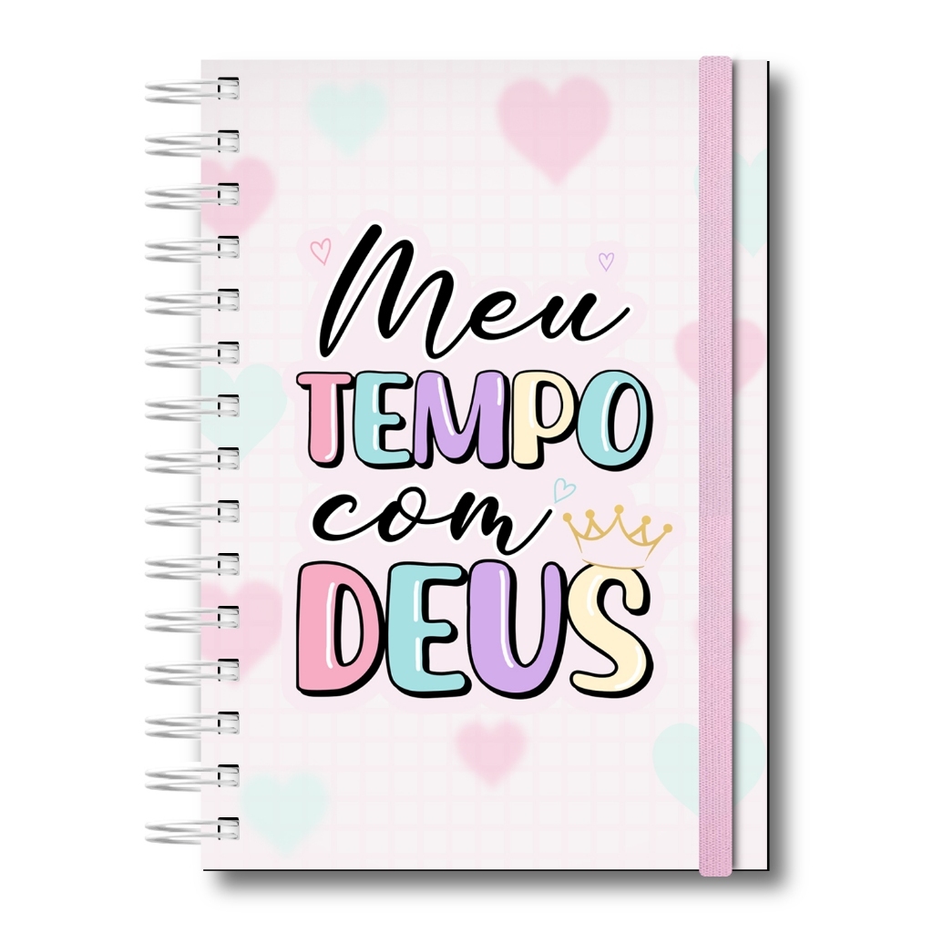 Devocional Diario Planner Caderno de Anotações Minhas Orações Pedidos Jejum 208 Rosa Tempo com Deus