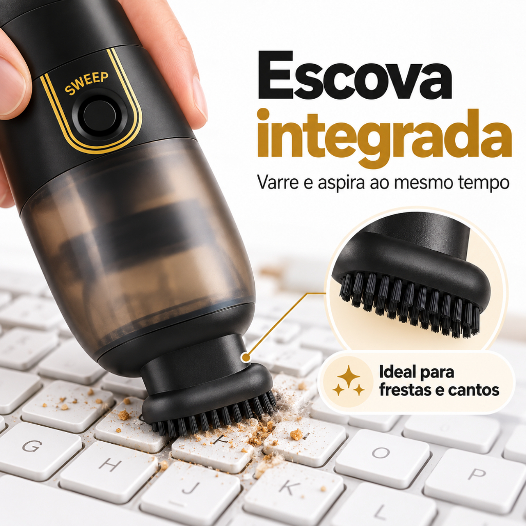 Mini aspirador de mesa  Ideal para limpar teclados, poeira e resíduos da mesa e dos cantos. Alta qualidade