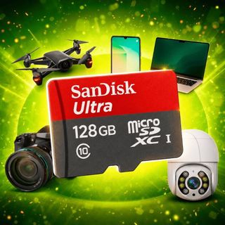 Cartão De Memória 128 Gb Para Câmeras Wi-fi Drones Micro Sd