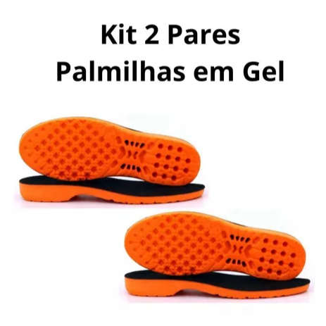 Kit com 2 Pares de Palmilha Ortopédica em Gel Para Várias Horas de Trabalho Alivia Dores Confortável