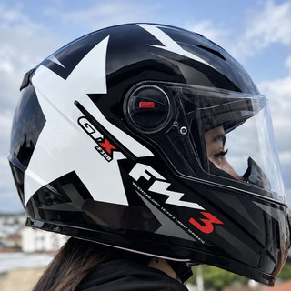 CAPACETE FW3 GTX STAR ESTRELA PRETO/CINZA SUPER LANÇAMENTO COM ÓCULOS INTERNO SOLAR