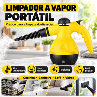 Limpador a Vapor Portátil Multiuso Para Cozinha Banheiro Sofá e Rejuntes 110V/220V
