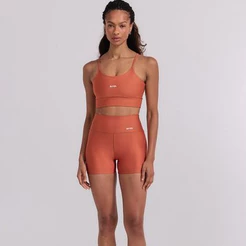 Conjunto Fitness Feminino Academia Short e Top Terracota UV50+ Arm Fitness
