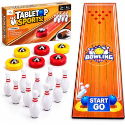 Mini Jogo De Boliche Infantil Brinquedo Educativo Coordenação Motora Mesa Com Pinos E Discos