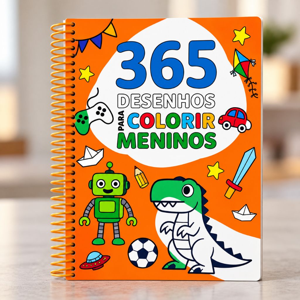 365 Desenhos para Meninos Espiral coordenação motora desenhos fofos para colorir
