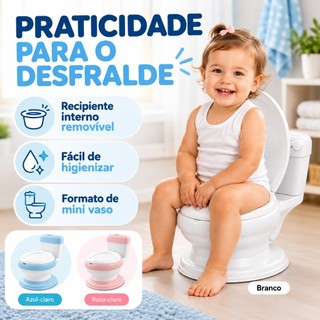 Mini Vaso Sanitário Infantil Penico Troninho Desfralde Penico Privadinha com tampa