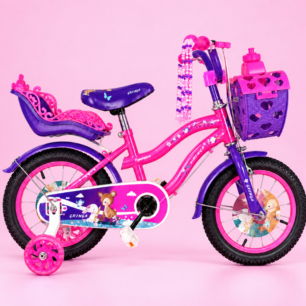 Bicicleta Infantil Roxo Menina Aro 16 Lovers 1 Led Premium