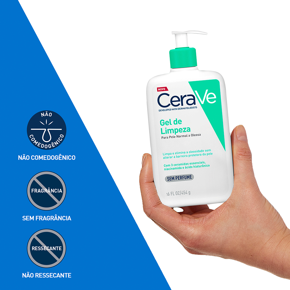 Kit CeraVe Gel de Limpeza Facial 150g + HA Water Gel 85g — imagem 2 de 2