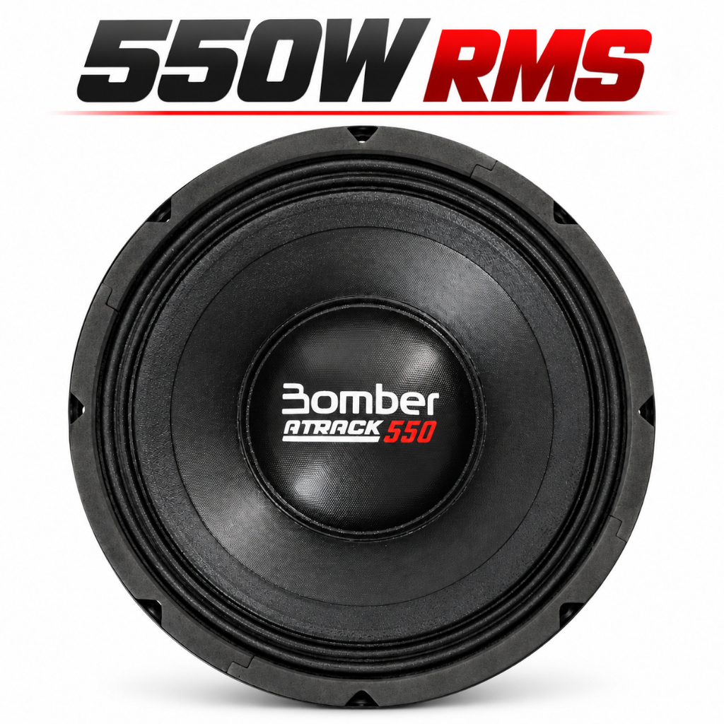 WOOFER BOMBER ATRACK 12 POLEGADAS 550W RMS 4 OHMS GRAVE PANCADÃO ALTO-FALANTE AUTOMOTIVO PROFISSIONAL 1100W MUSICAL