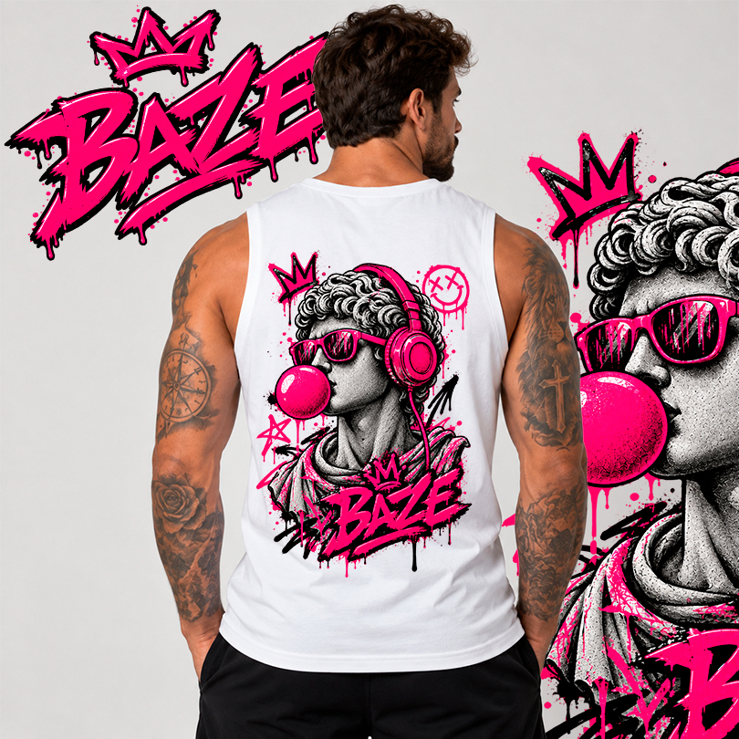 Camiseta Oversized Machão algodão 30.1 Masculina streetwear Estampado BAZE BUBBLE Baze Style Lançamento