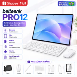 Tablet belteenk Pro12 Combo com Teclado e Mouse -11.6"inch 16GB+512GB Android com 8800mAh Ideal para Estudos e Jogos