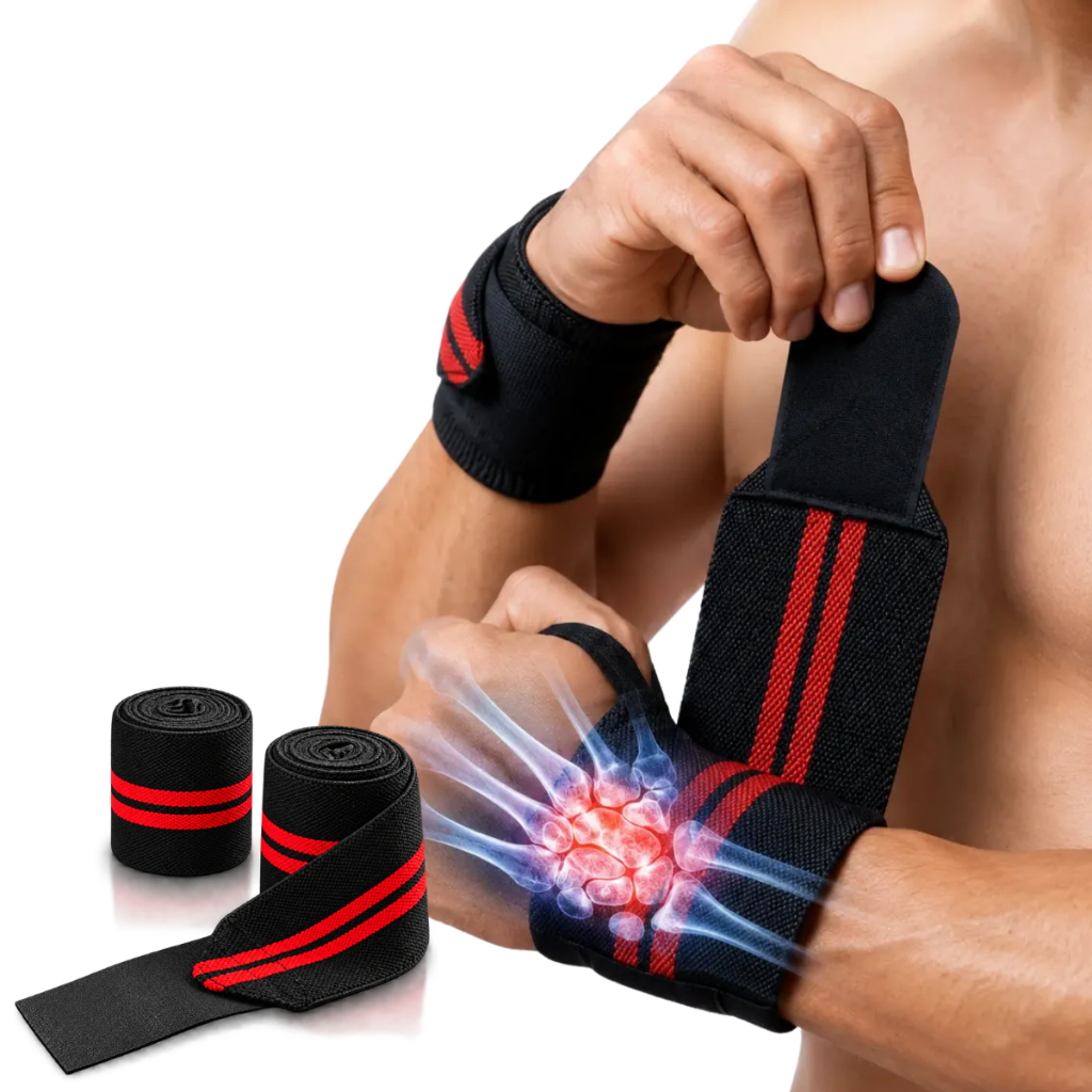 Par Munhequeira Profissional Tomovi Musculação Crossfit Lpo Protetor Punho Velcro