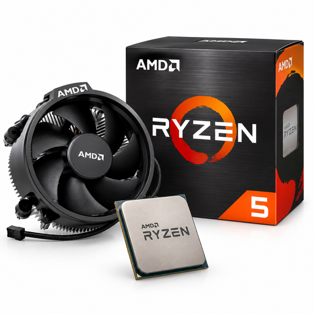 Processador AMD Ryzen 5 5500 3.6GHz 4.2GHz AM4 6 Núcleos 12 Threads com Cooler - Max Pc