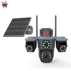 Câmera Segurança Solar 4G Aitek Tripla Lente 3x2MP PT 270° EseeCloud MicroSD SIGMA SEG6223S
