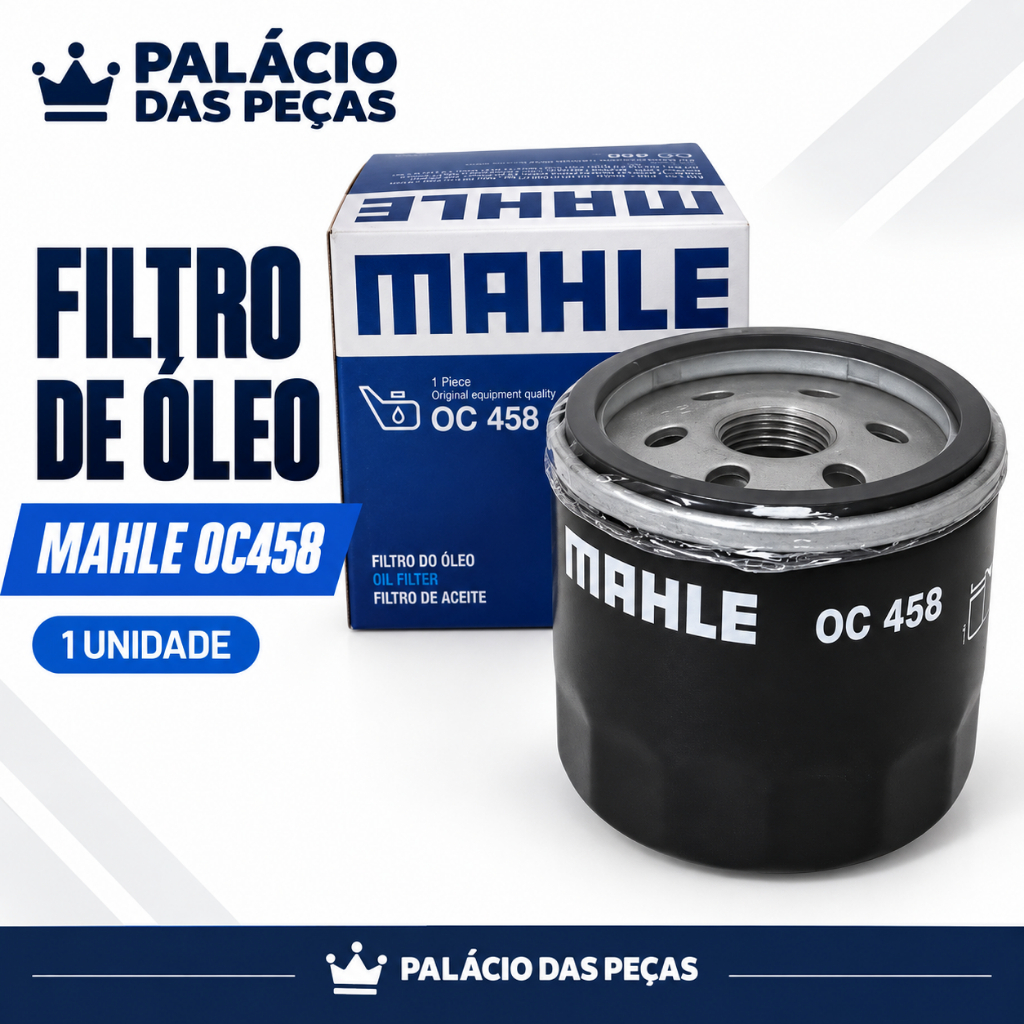 Filtro Óleo Mahle OC458 Cronos Mobi Uno Firefly Sandero Logan