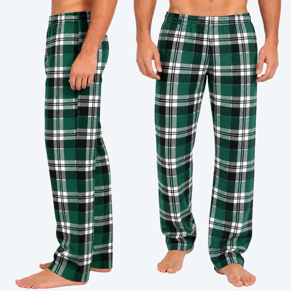 Calça Natal Xadrez Natalina Pijama Masculina Confortável Casual — imagem 2 de 2