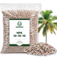 Adubo NPK 10-10-10 Para Coqueiro Fertilizante Granulado Jardim Quintal Palmeiras Cultivo Tropical