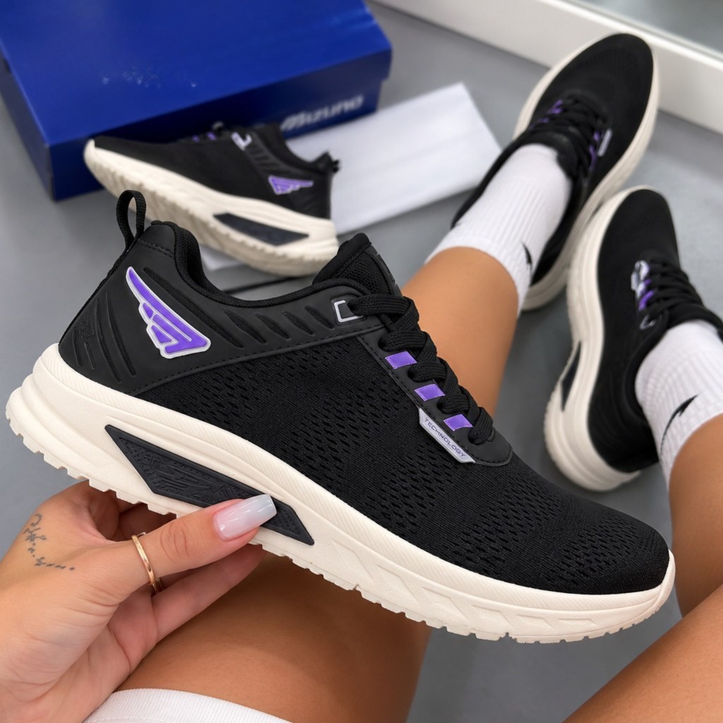 Tênis Caminhada e Treino Feminino e Masculino Esportivo Tela Respirável Leve Amortecedor Confortável