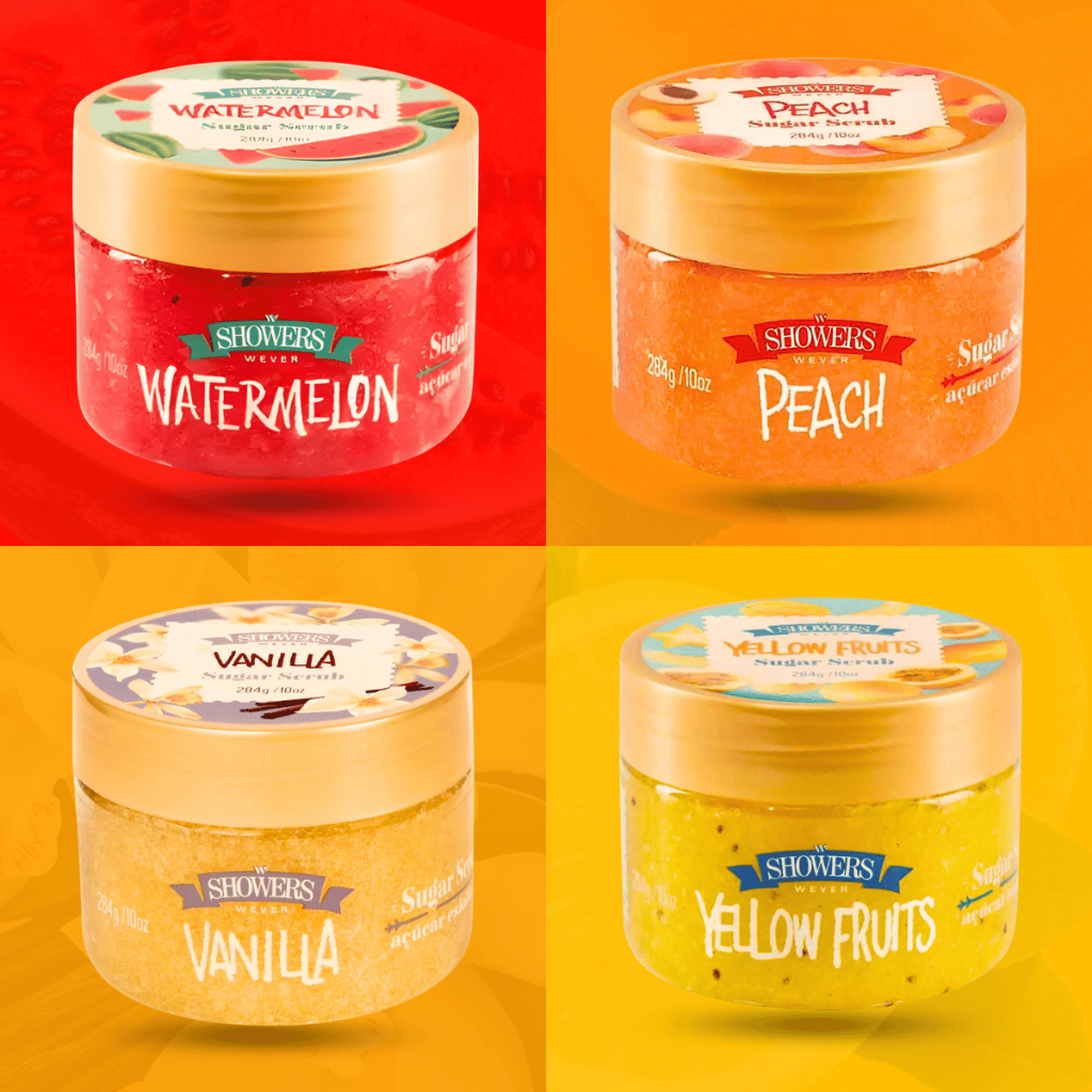 Esfoliante Corporal Sugar Scrub Wever Melancia Pêssego Baunilha